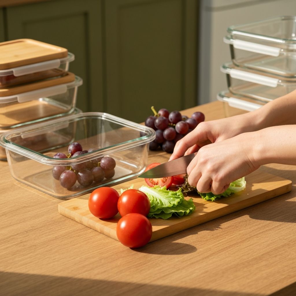 Hands preparing fresh ingredients showing small sustainable changes